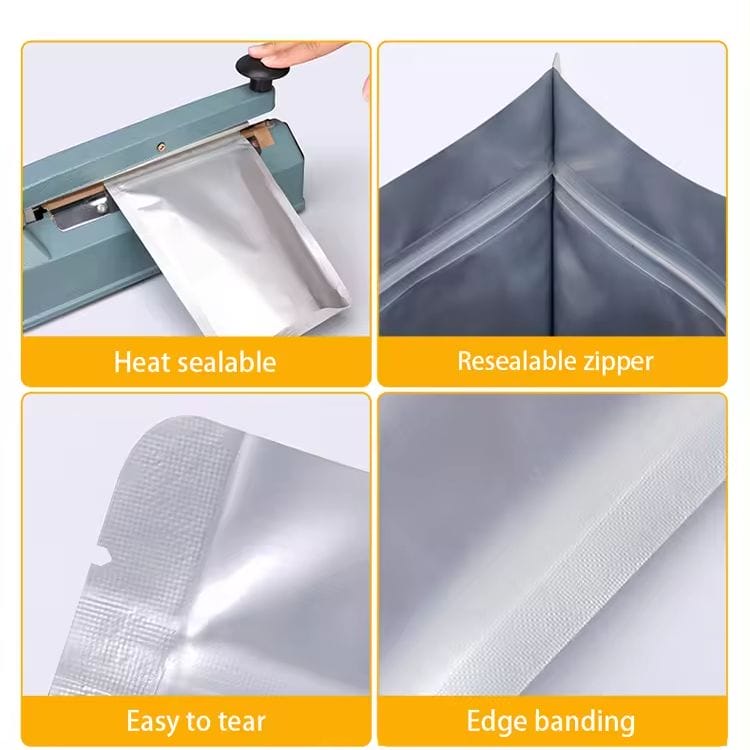 Stand up pouch packaging with zipper and handle for food