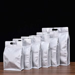 Wholesale 23*35+5cm Reusable Stand up Zipper Bag Smell Proof Mylar Aluminium Foil Zipper Bag for Food Coffee Beans Tea Grains