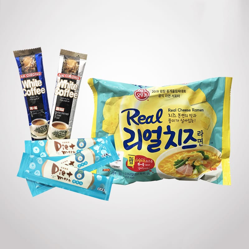 Flexible laminated roll film for food packaging