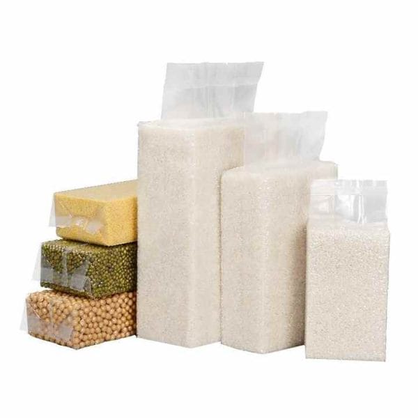 Thick transparent food pouch with seal