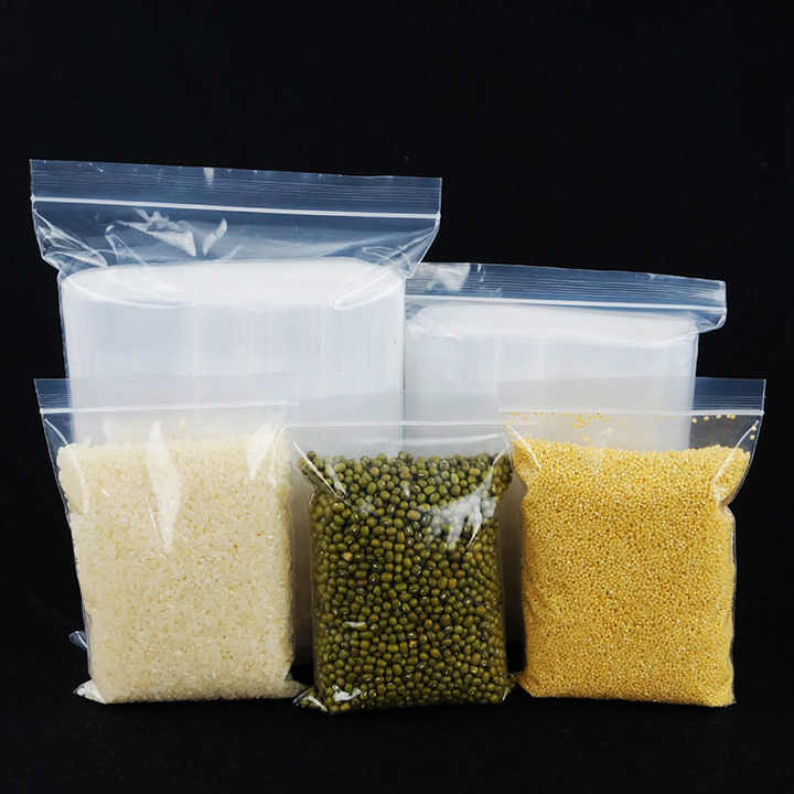 Single zipper plastic bag custom design