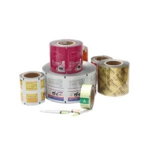 Durable aluminum foil packaging film roll for food safety and freshness.