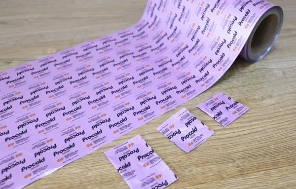Custom size aluminum foil film rolls for flexible food packaging needs.
